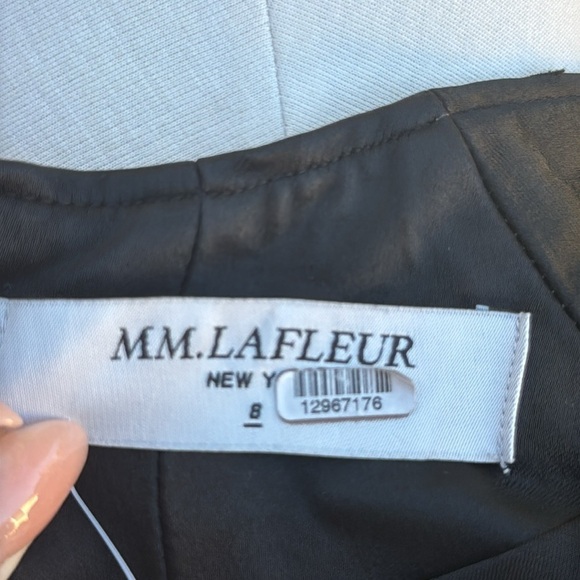 MM Lafleur The Pamela V-Neck Tuxedo Black Pencil Dress Women Size 8 - Picture 12 of 15